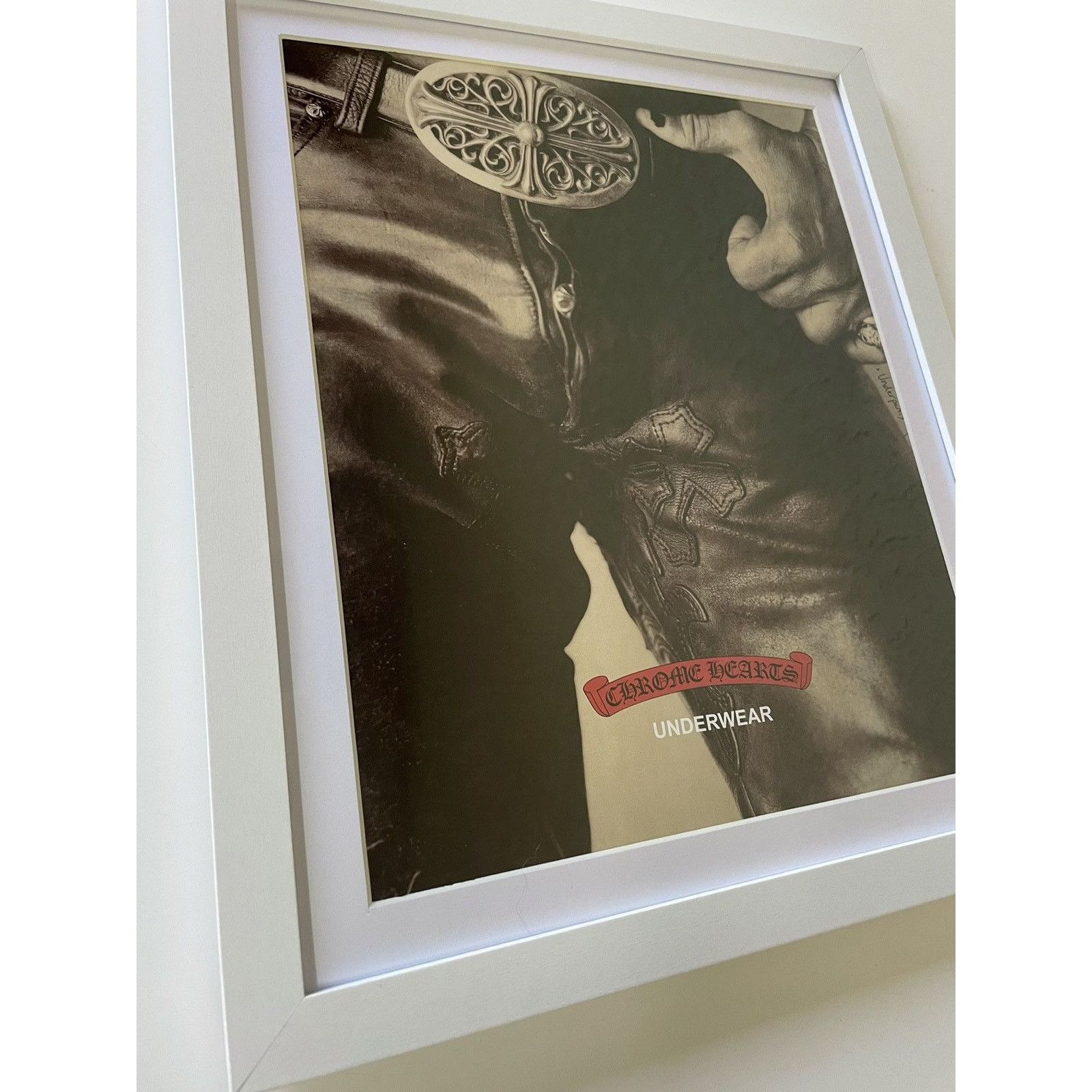 Chrome Hearts × Vintage Chrome Hearts vintage leather pants photo 9x11 Framed Size ONE SIZE - 2 Thumbnail