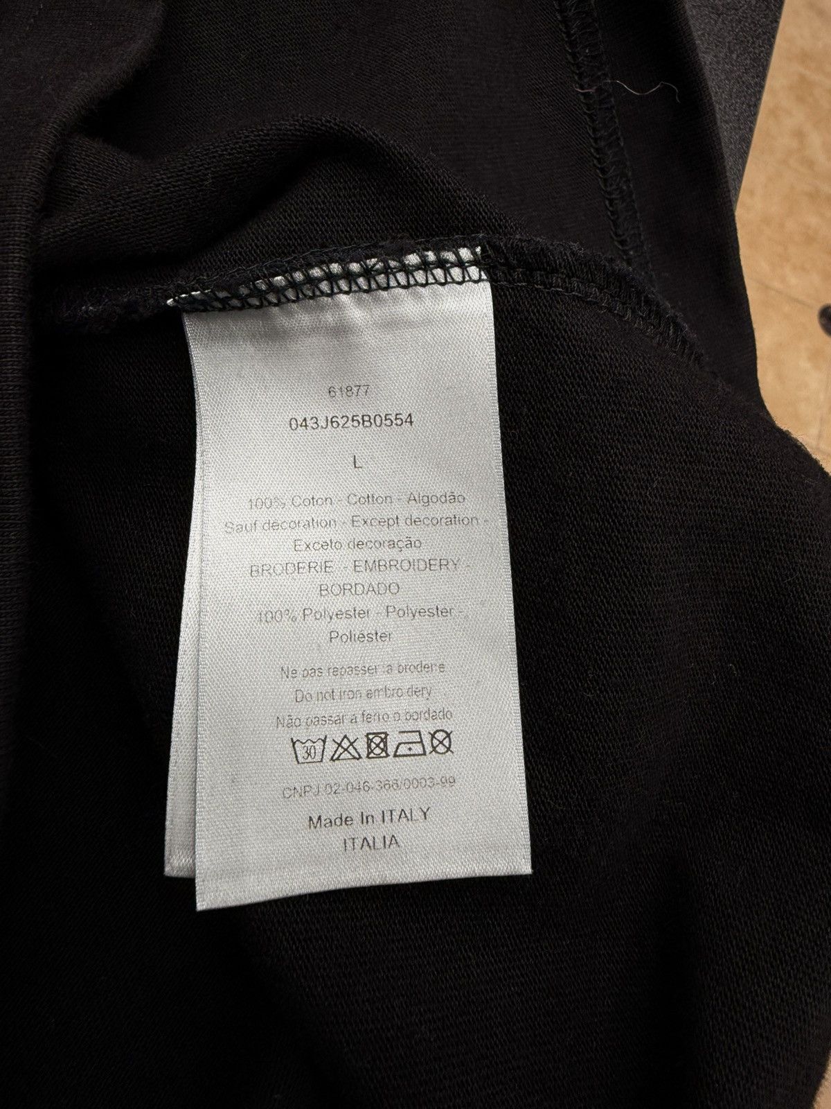 Dior Dior x Judy Blame Safety Pin Black Tee Size Large RARE 🔥 Size US L / EU 52-54 / 3 - 9 Thumbnail