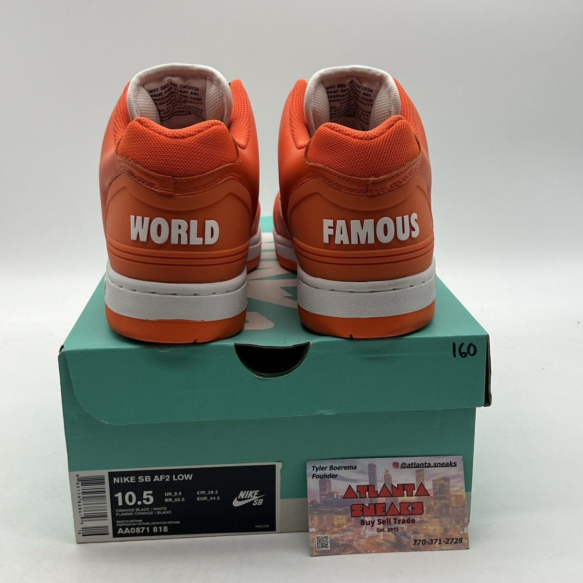 Nike Wmns x air force 2 orange Size US 10.5 / EU 43-44 - 3 Thumbnail