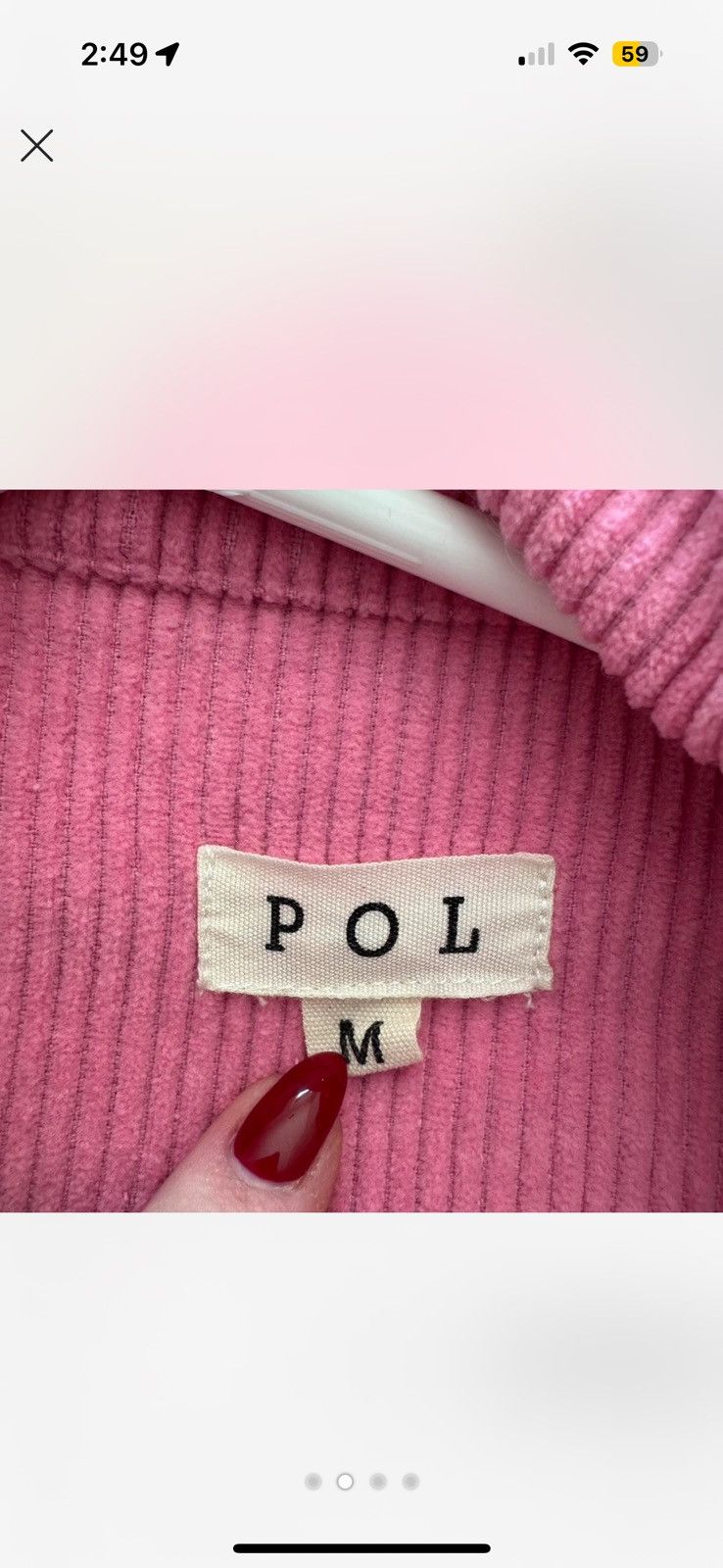 Other POL Pink Worn Denim Jacket Size M / US 6-8 / IT 42-44 - 2 Thumbnail