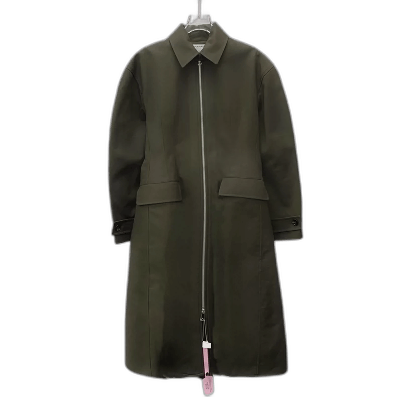 Bottega Veneta Bottega Veneta Green Cotton Long Sleeve Coat Size XS / US 0-2 / IT 36-38 - 1 Thumbnail