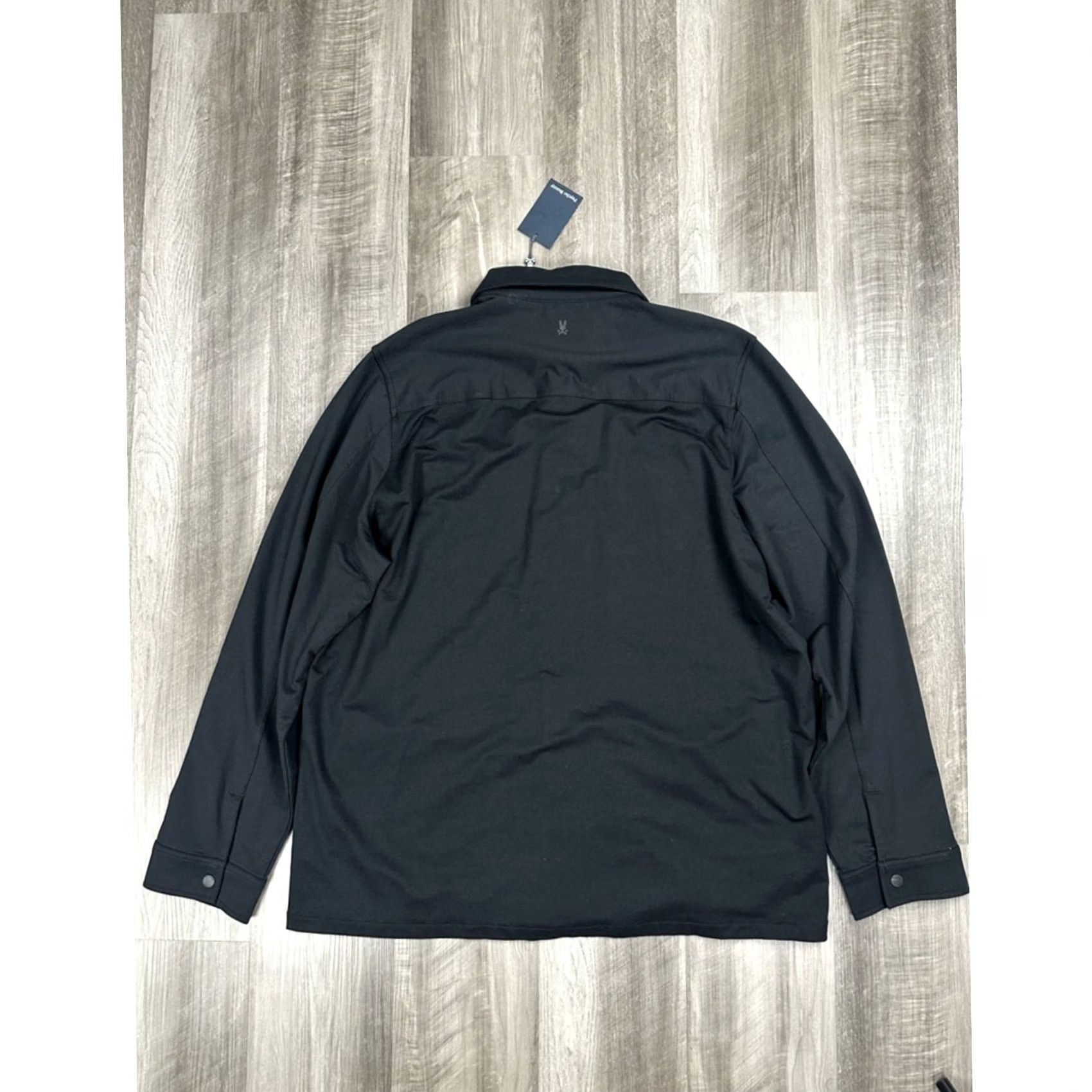Psycho Bunny Psycho Bunny Black Harrison Overshirt Full Snap Button Jacket 3XL Mens Bomber Jacket Cotton Blend Regular Size NWT Size US XXL / EU 58 / 5 - 3 Thumbnail