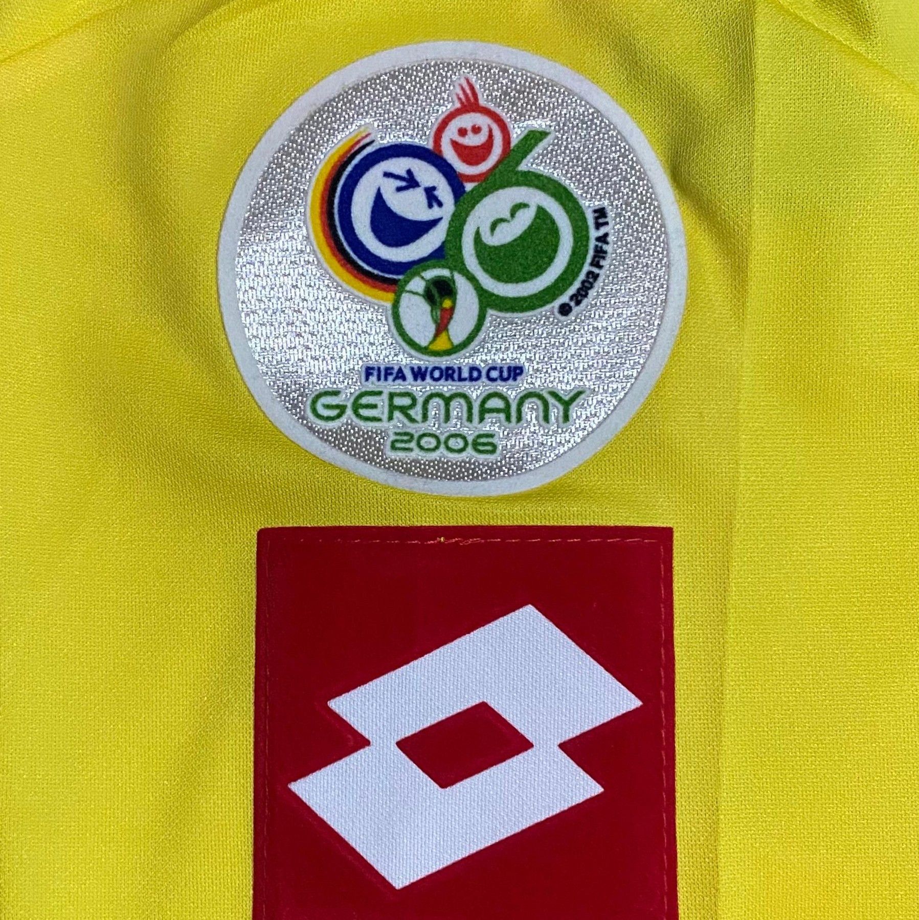 Lotto Sport Ukraine World Cup 2006 Home Jersey Andriy Shevchenko Size US L / EU 52-54 / 3 - 8 Thumbnail