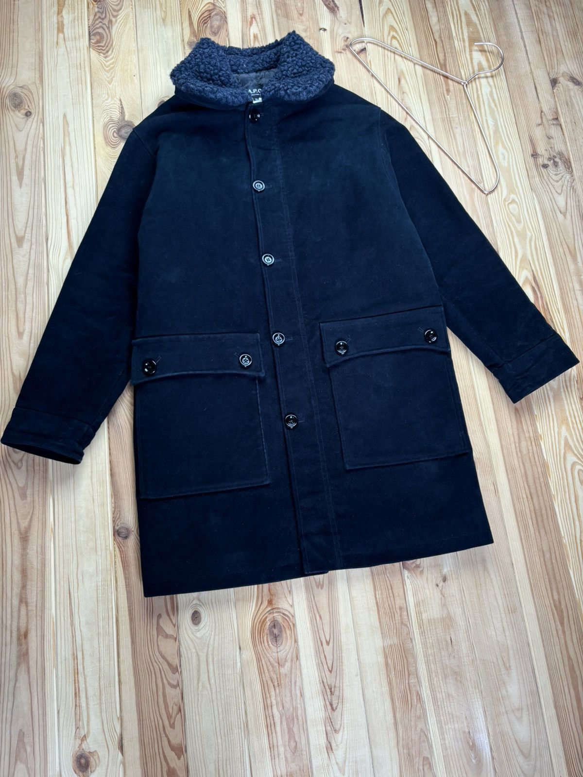 A.P.C. A.P.C. Wool Duffle Coat with Faux Fur Collar Size XS / US 0-2 / IT 36-38 - 1 Thumbnail