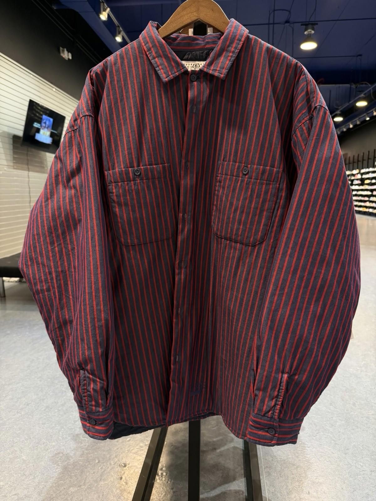 Supreme Supreme MM6 Maison Margiela Padded Shirt Stripe Size XL Size US XL / EU 56 / 4 - 7 Thumbnail