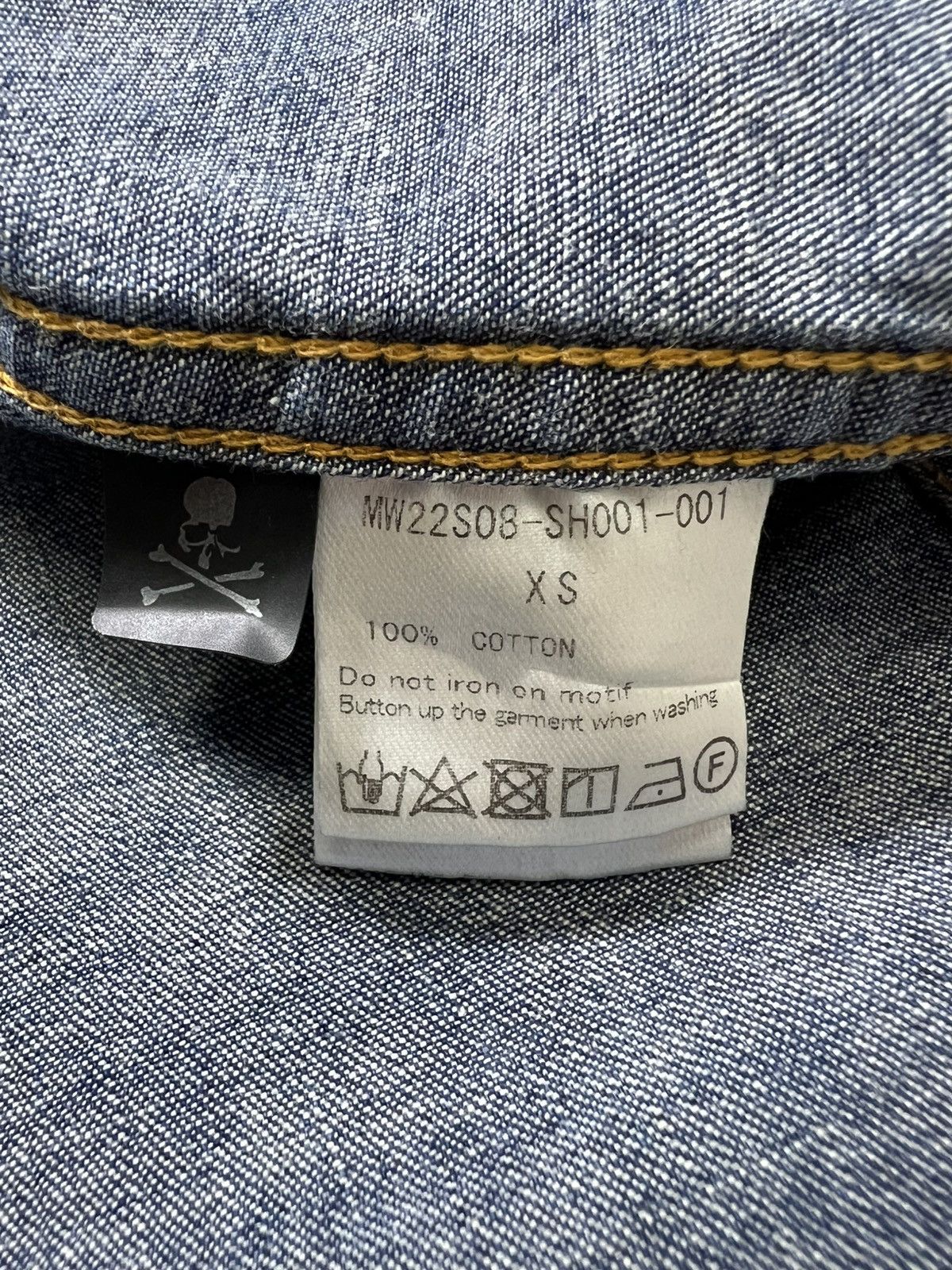 Mastermind World Mastermind World Dyed Logo Lightweight Denim Shirt Size US XS / EU 42 / 0 - 21 Thumbnail