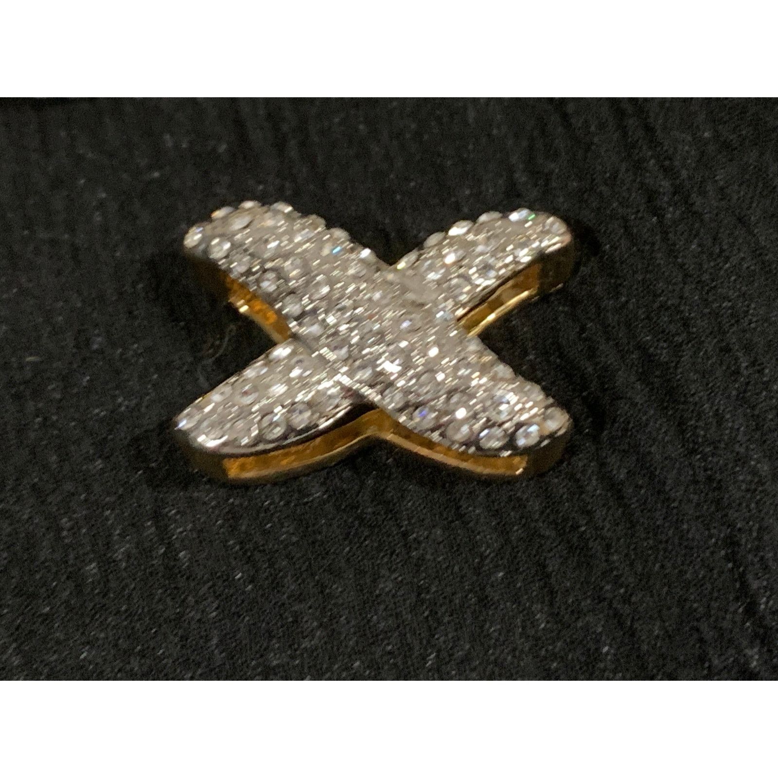 Jewelry × Vintage Vintage 90s Gold & Rhinestone Earrings and X Slider Pendant Size ONE SIZE - 3 Thumbnail