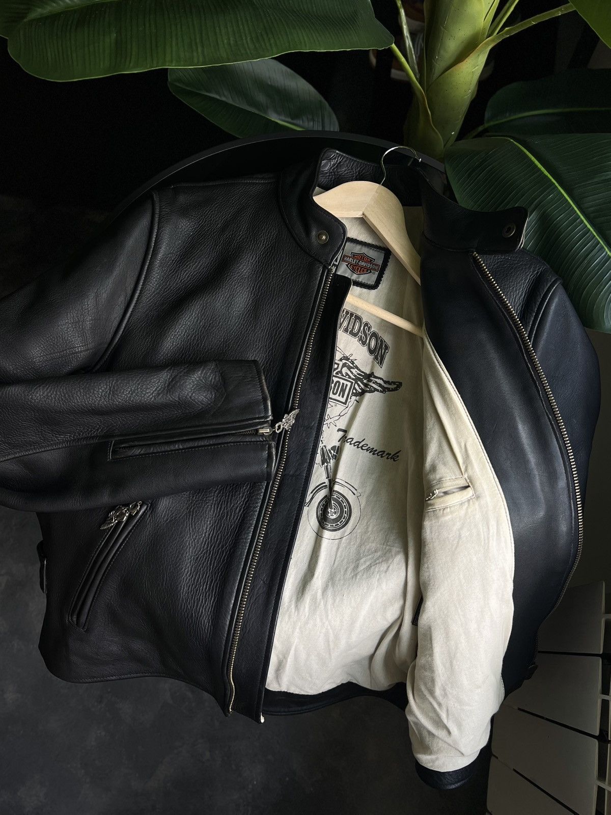 Harley Davidson Harley-Davidson Vintage Leather Jacket Size L USA Black Size US L / EU 52-54 / 3 - 7 Thumbnail