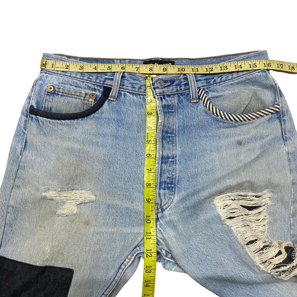 Beams Japan × Levi's Rebuid By Kalimera Levis 501 Patchwork Distressed Jeans Size US 32 / EU 48 - 19 Thumbnail