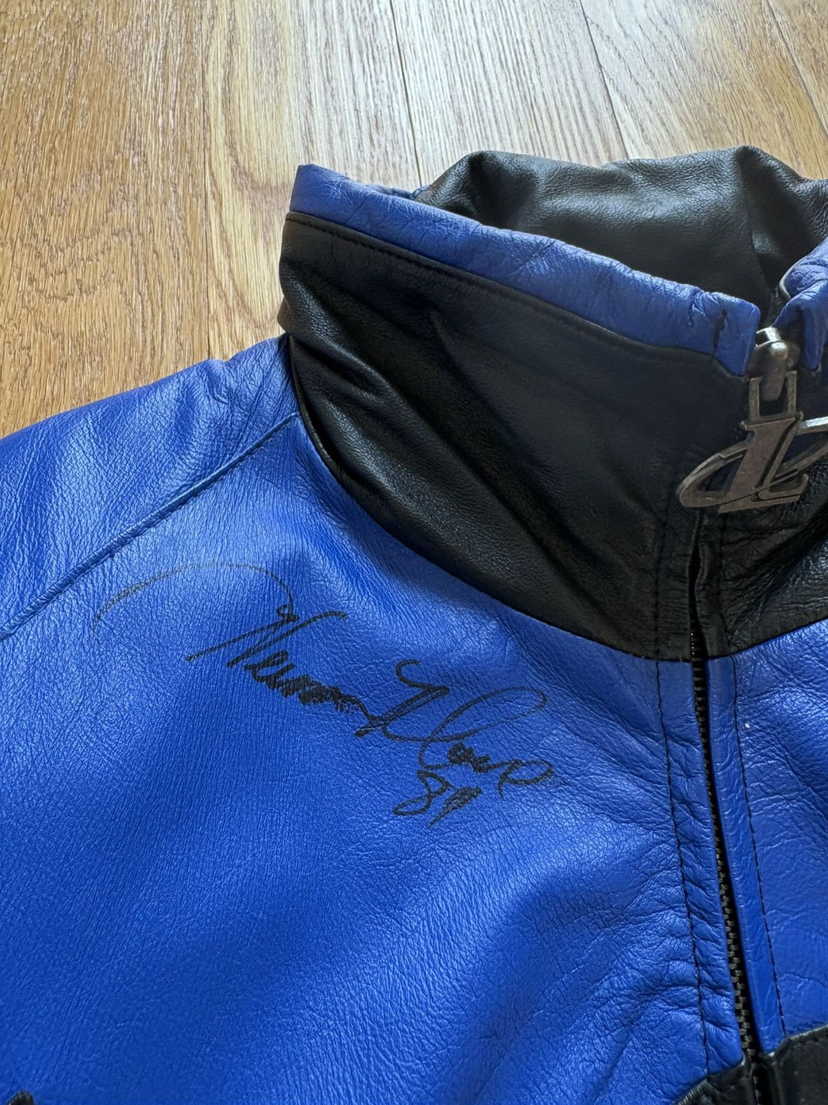 Logo Athletic Detroit Lions Logo 7 Sharktooth VTG 90s Leather Jacket L Size US L / EU 52-54 / 3 - 5 Thumbnail