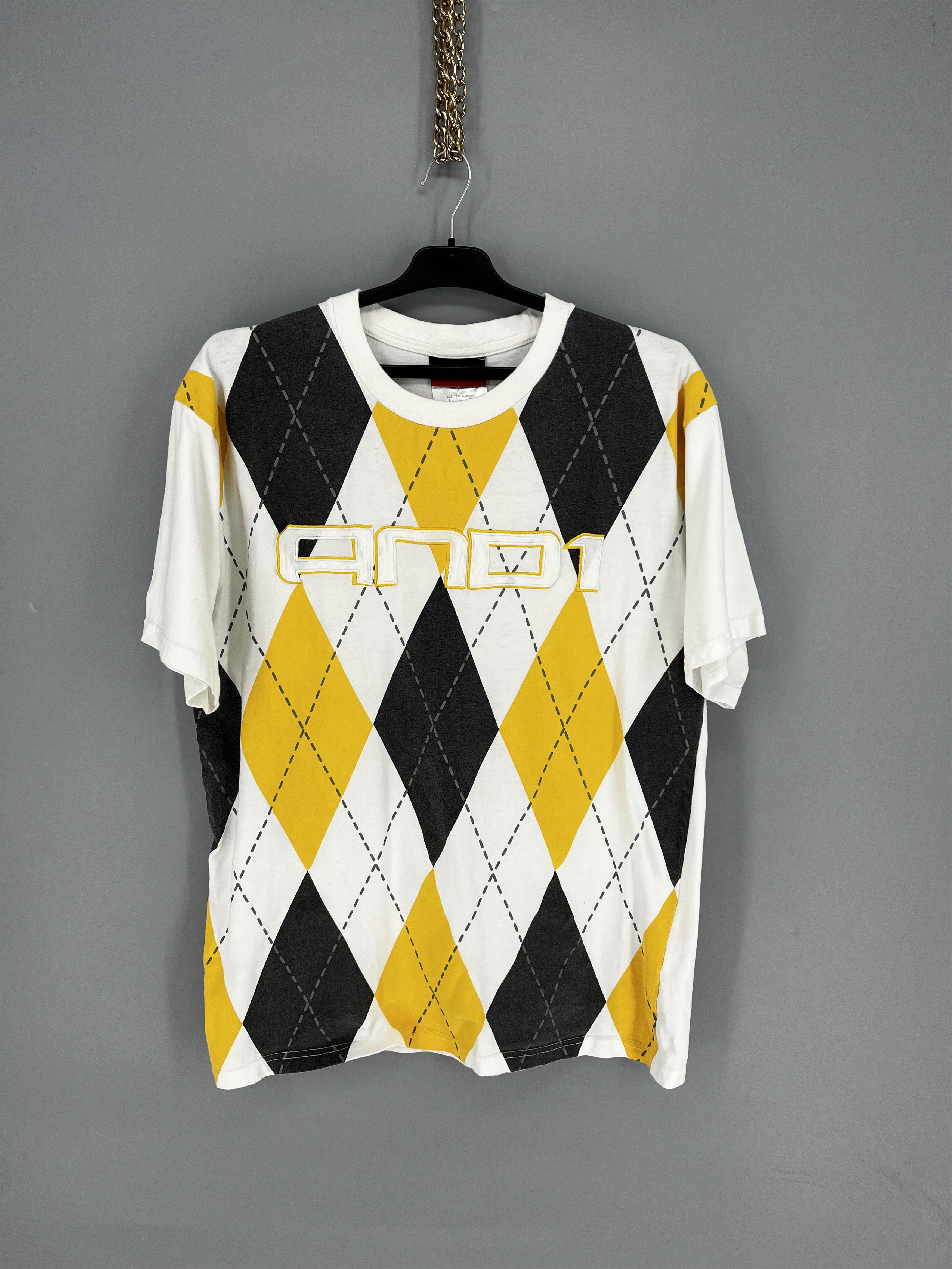 Other Vintage AND1 Argyle Pattern Tee Y2K Basketball Style L Size US L / EU 52-54 / 3 - 1 Thumbnail