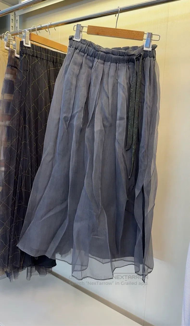 Brunello Cucinelli Brunello Cucinelli Studded Silk Skirt Size 25" / US 0 / IT 36 - 2 Thumbnail