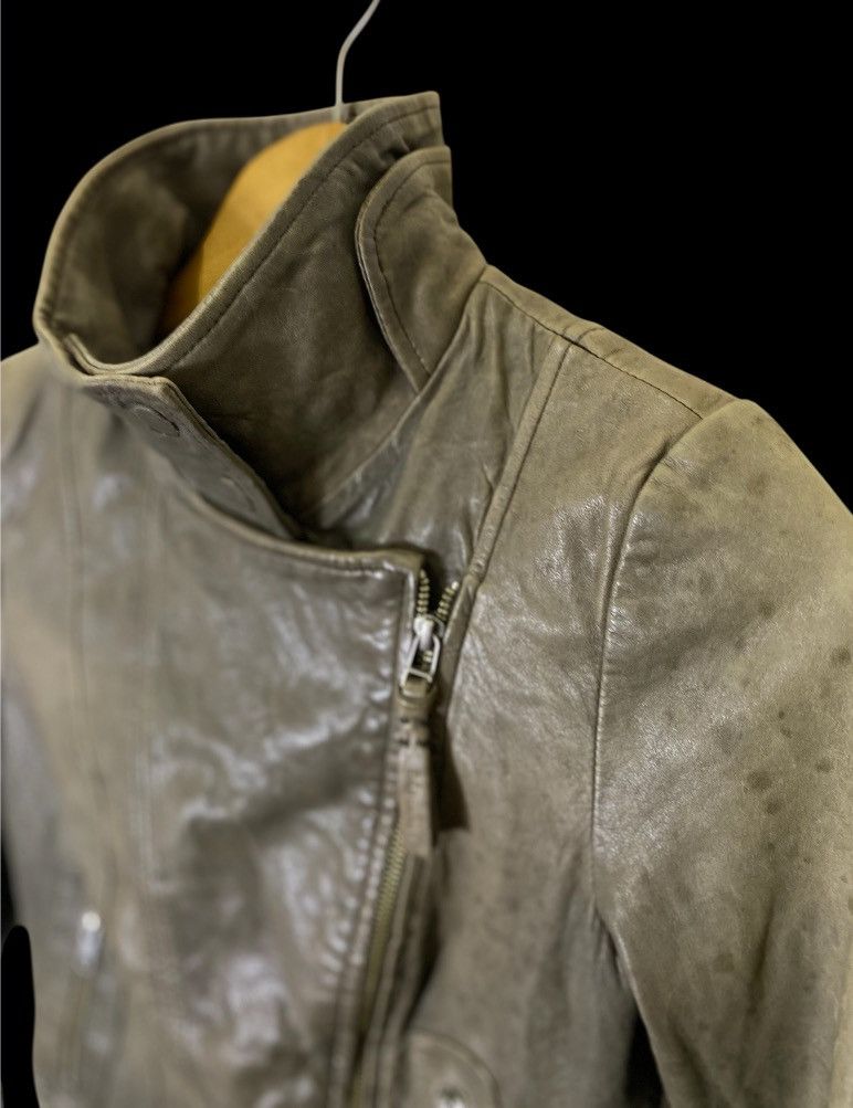 Distressed Mackage Lamb Leather Biker Jacket Women