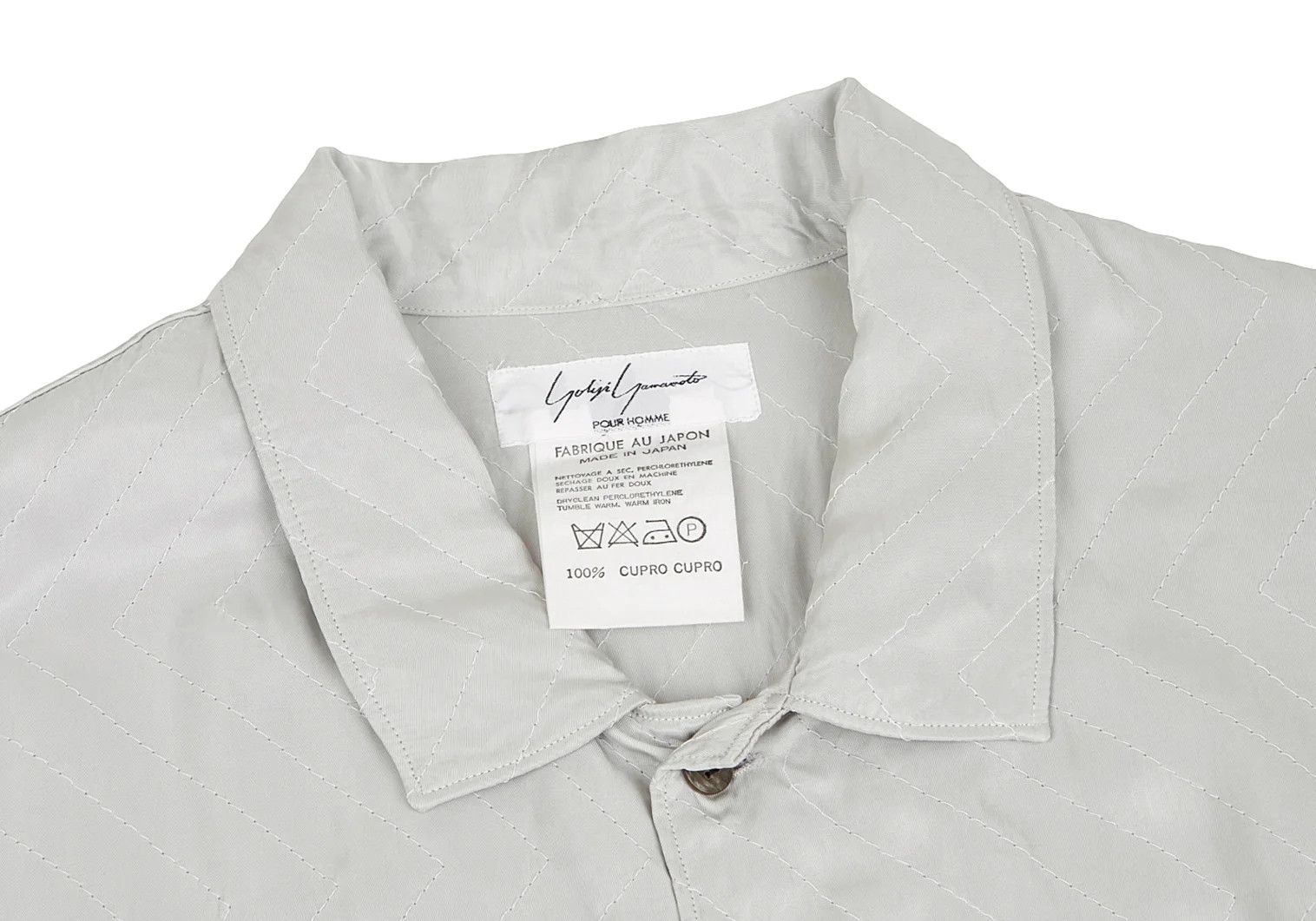 Yohji Yamamoto Yohji Yamamoto Silver Zigzag Stitch Long Shirt Size US M / EU 48-50 / 2 - 5 Thumbnail