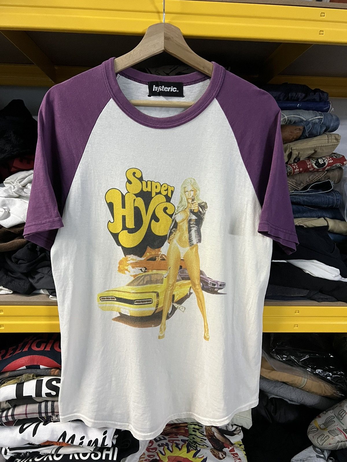image of VTG Hysteric Glamour Super Hys Girl in White, Men's (Size Small)