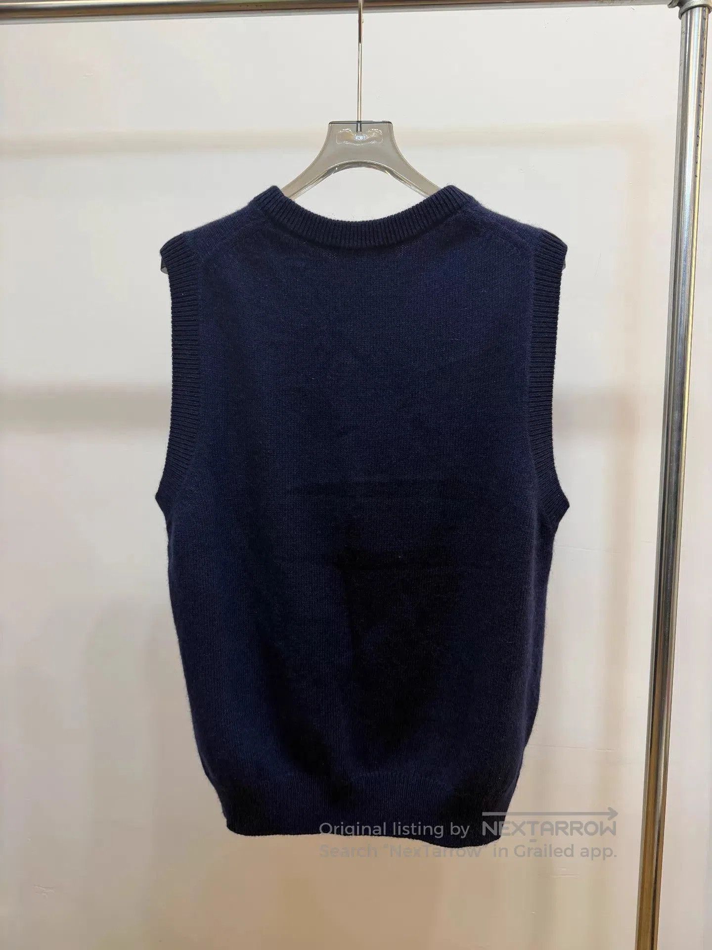 Dior Blue Sleeveless Knit Vest with Embroidered Design. Size US L / EU 52-54 / 3 - 2 Thumbnail