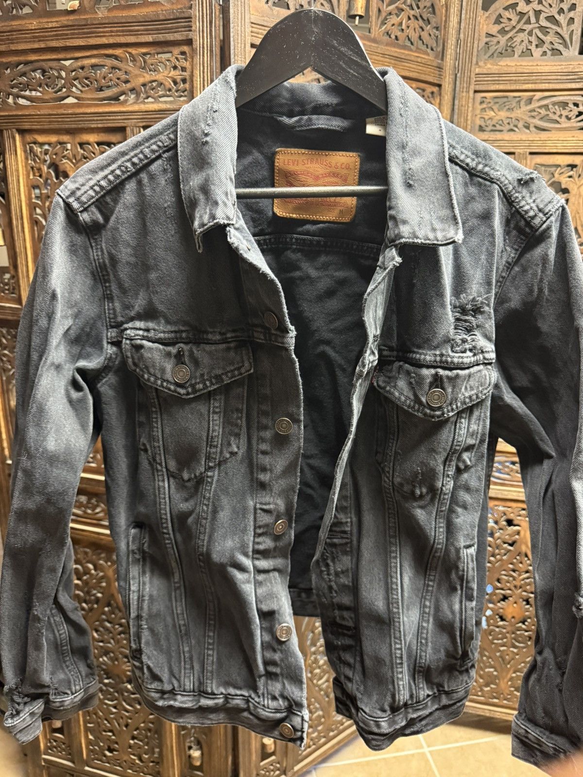 Levi's Levi Black Denim Jacket Size US M / EU 48-50 / 2 - 1 Preview