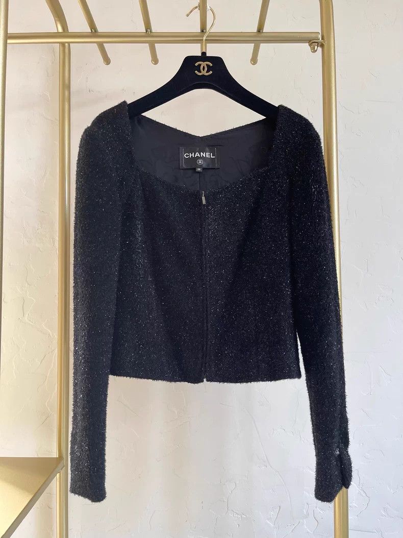 Chanel Chanel Chair series black glitter jacket Size XS / US 0-2 / IT 36-38 - 1 Thumbnail