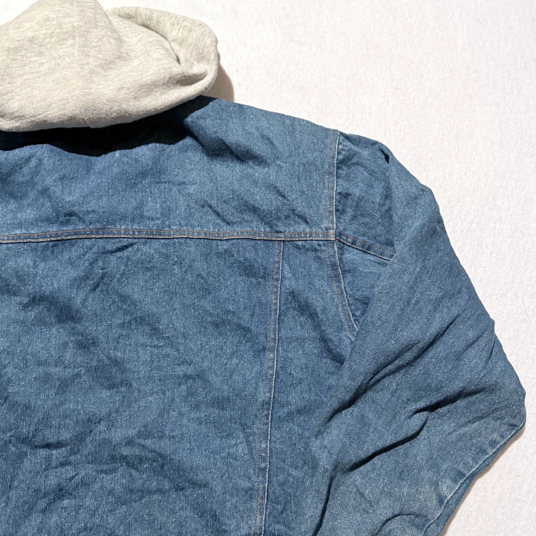 Denime VINTAGE Todays News Jacket Mens Large Hooded Denim Trucker Blue Pockets Button 90s Retro Casual Size US L / EU 52-54 / 3 - 7 Thumbnail