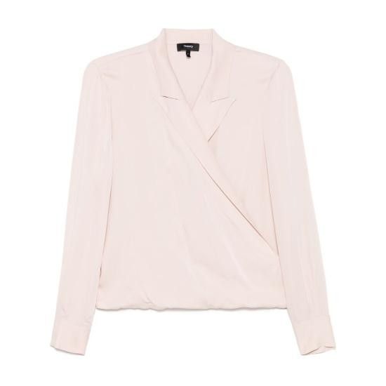 Theory THEORY Women Blouses O1102503 Q2D PINK Size L / US 10 / IT 46 - 1 Thumbnail