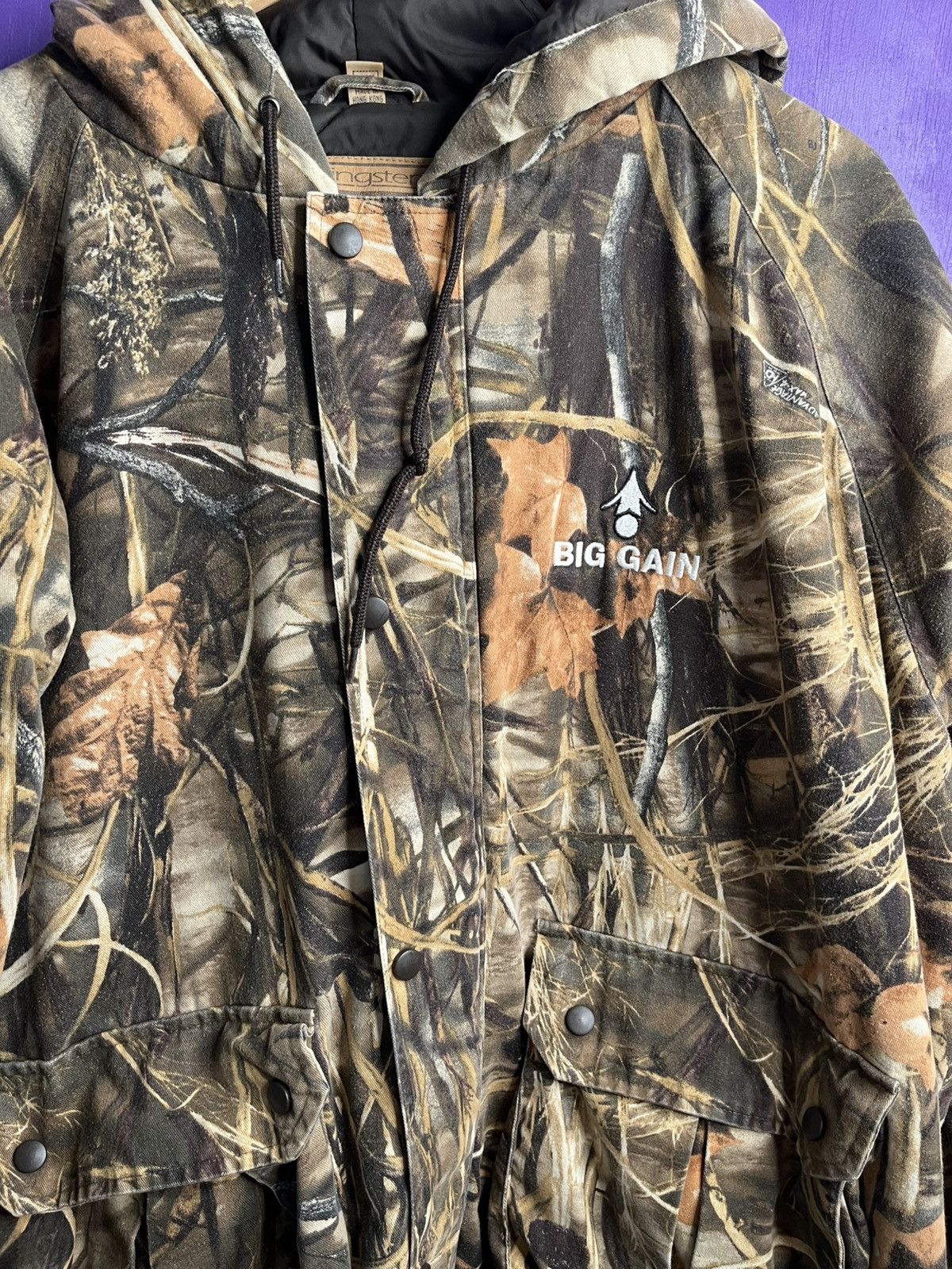 Vintage Vintage 90s Big gain camo puffer work jacket Size US XXL / EU 58 / 5 - 3 Thumbnail