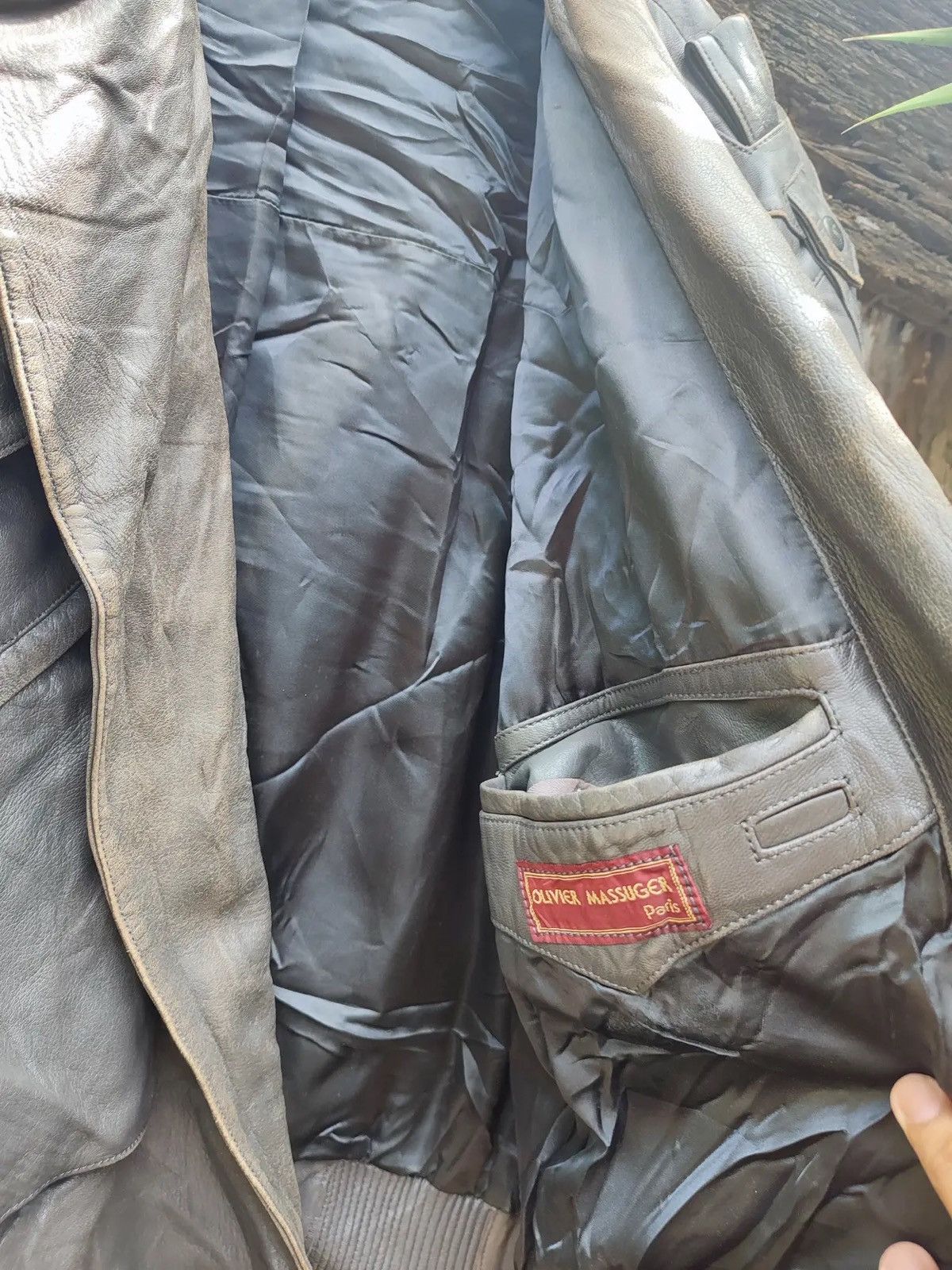 Leather Vintage Olivier Massuger Distressed Lambskin Leather Jacket Size US M / EU 48-50 / 2 - 11 Thumbnail