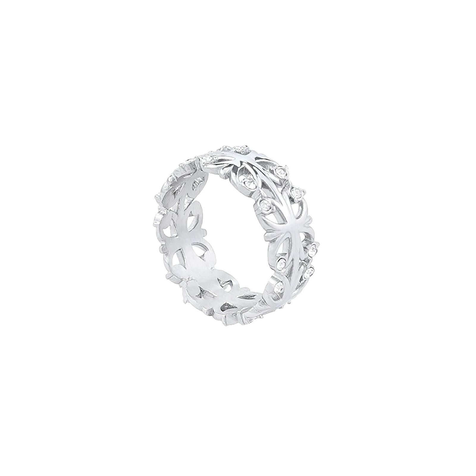 Jewelry Silver Gothic Floral Cross Ring, Goth Statement Ring Size ONE SIZE - 5 Thumbnail