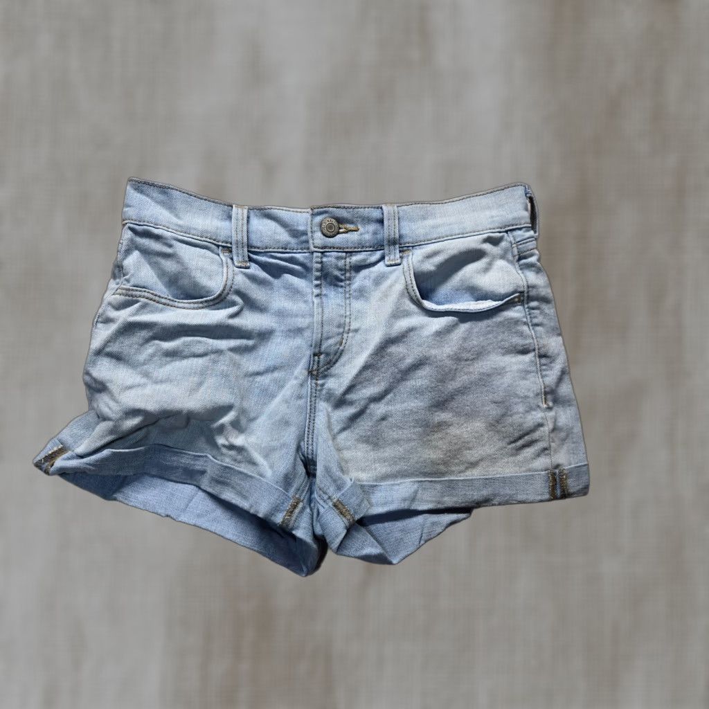 Old Navy Old Navy Shorts Denim Shorts Blue Ladies Women's 2 Regular Cotton Polyester Spandex Flat Front Stretch Mid Rise Blue Denim 90s? Size 26" / US 2 / IT 38 - 1 Thumbnail