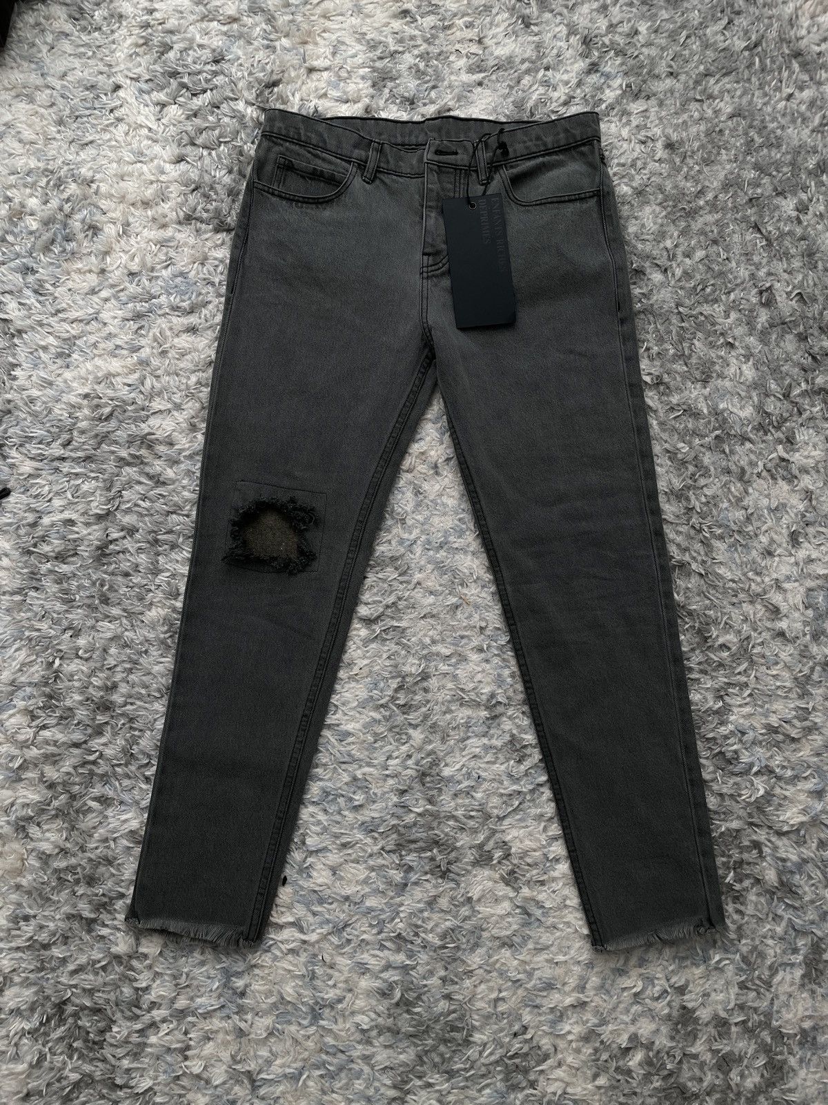 image of Enfants Riches Deprimes Erd Gray Skinny Jeans in Grey, Men's (Size 31)