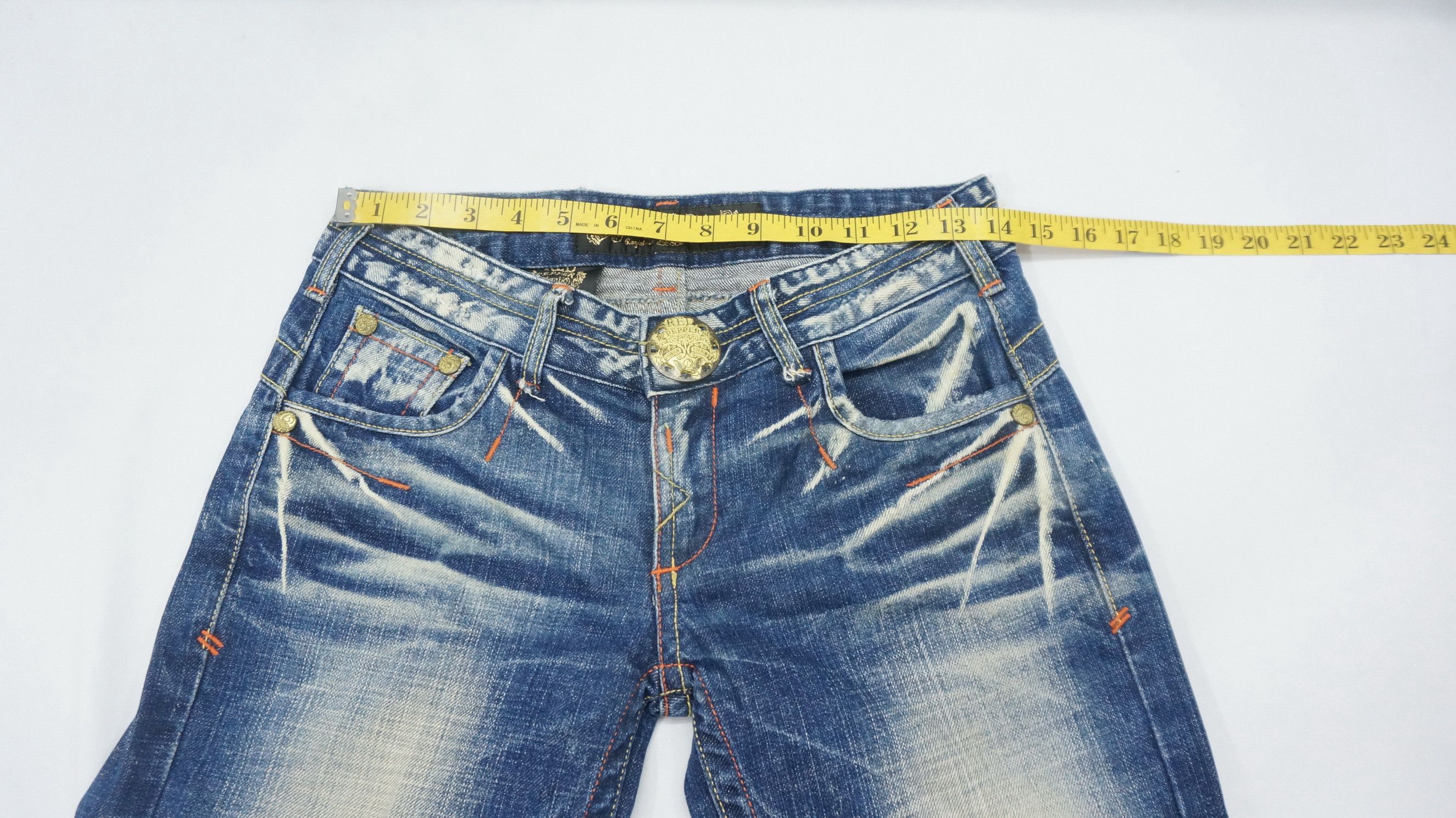 Japanese Brand 🔥 RED PEPPER Gold Label Lowrise Flared Jeans Size US 27 - 11 Thumbnail