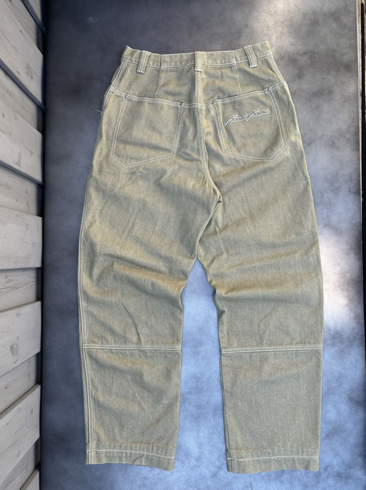 Karl Kani × Vintage 1990s Karl Kani Jeans Vintage Baggy Green Denim Tupac Rap 30 Size US 29 - 1 Thumbnail