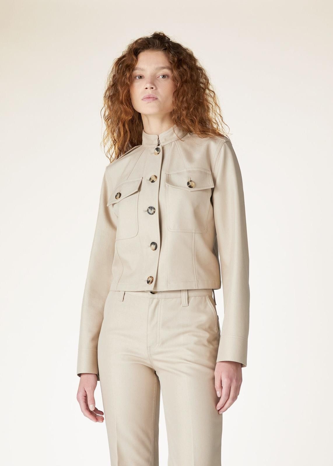 Loro Piana o1srvl11e0725 FAO0524 Cotton & Silk Short Jacket in Beige Size S / US 4 / IT 40 - 5 Thumbnail