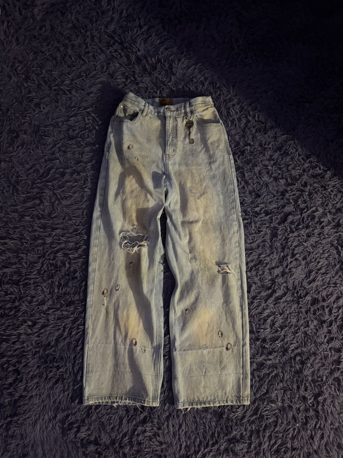 Birth of Royal Child BIRTH OF A ROYAL CHILD DIRTY WASHED BAGGY JEANS Size US 30 / EU 46 - 1 Thumbnail