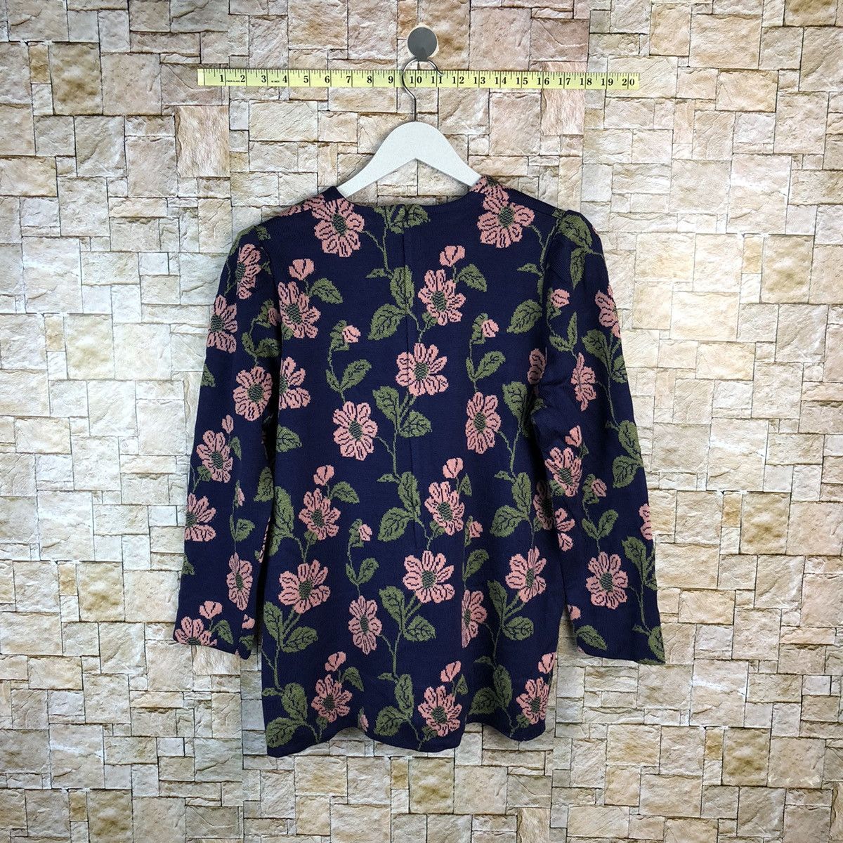 Homespun Knitwear × Japanese Brand × Vintage Coyoko Saito vintage flower Blue Knitwear #A1226 Size M / US 6-8 / IT 42-44 - 12 Thumbnail