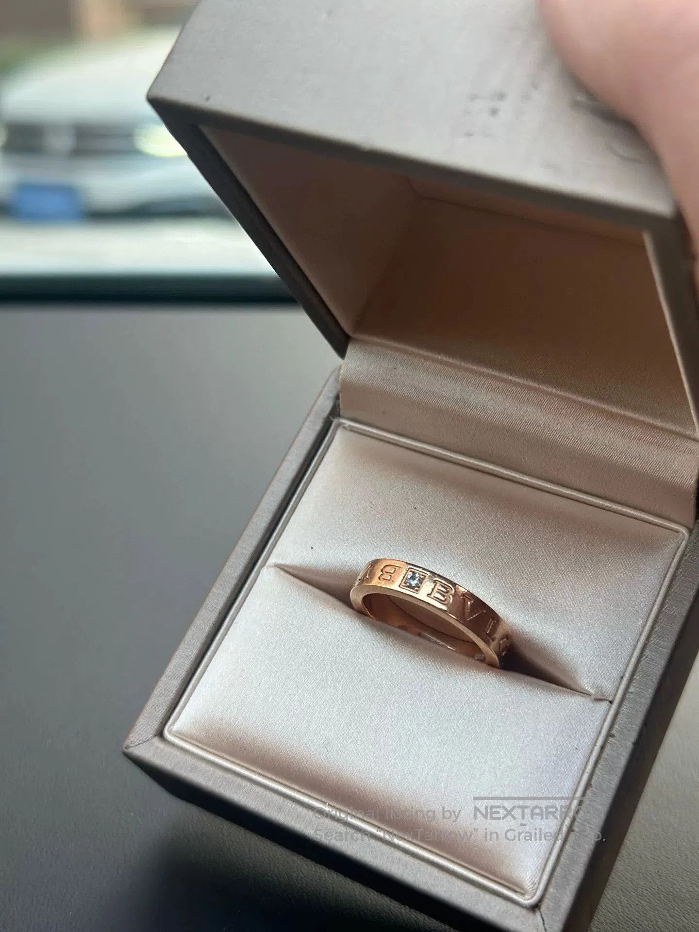 Bvlgari Bvlgari Rose Gold Single Diamond Ring. Size ONE SIZE - 3 Thumbnail