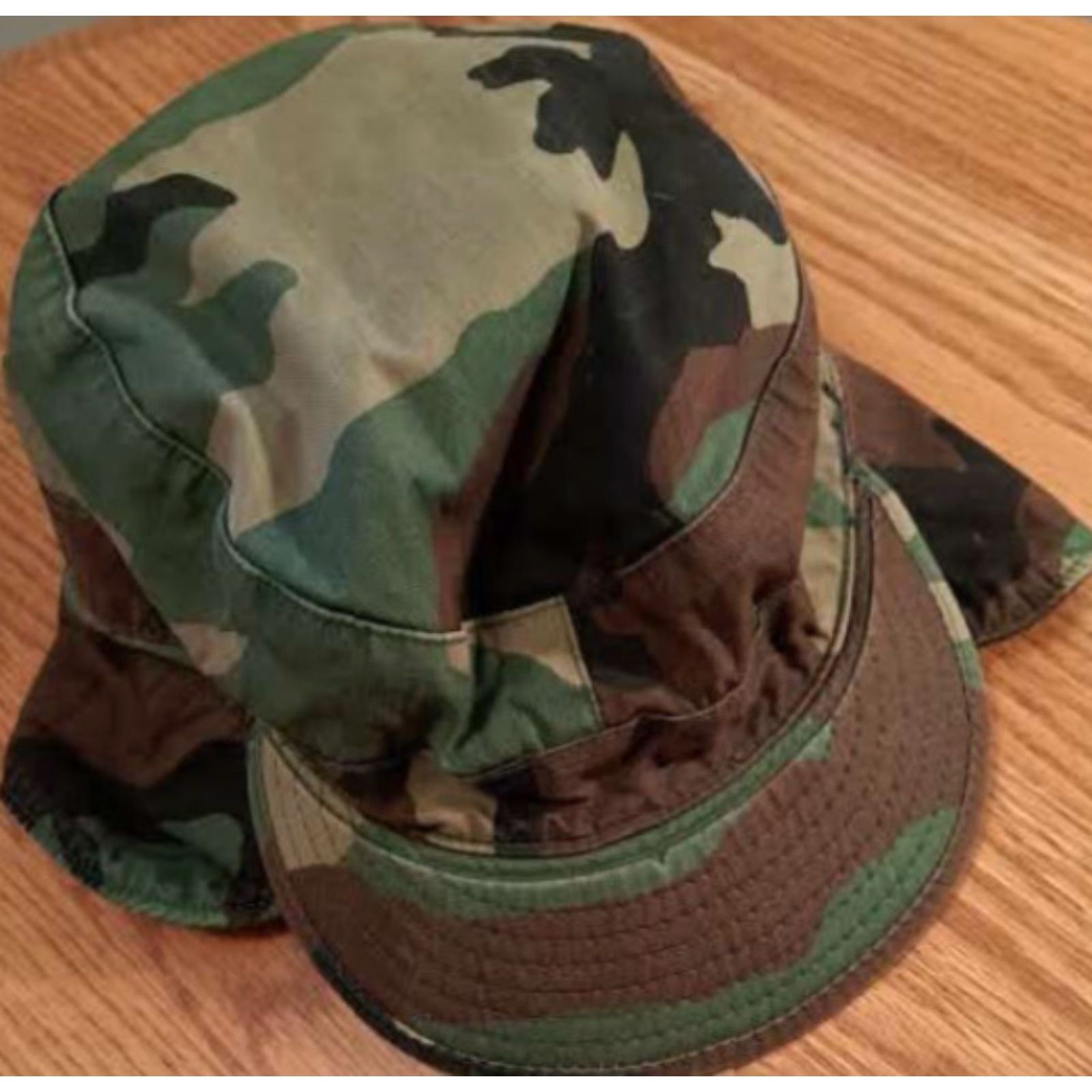 Vintage Military Camouflage Fishing Field Hat 7 3/4 Insulated Ear Flaps Mens Camouflage Cotton Baseball Cap Size ONE SIZE - 4 Thumbnail