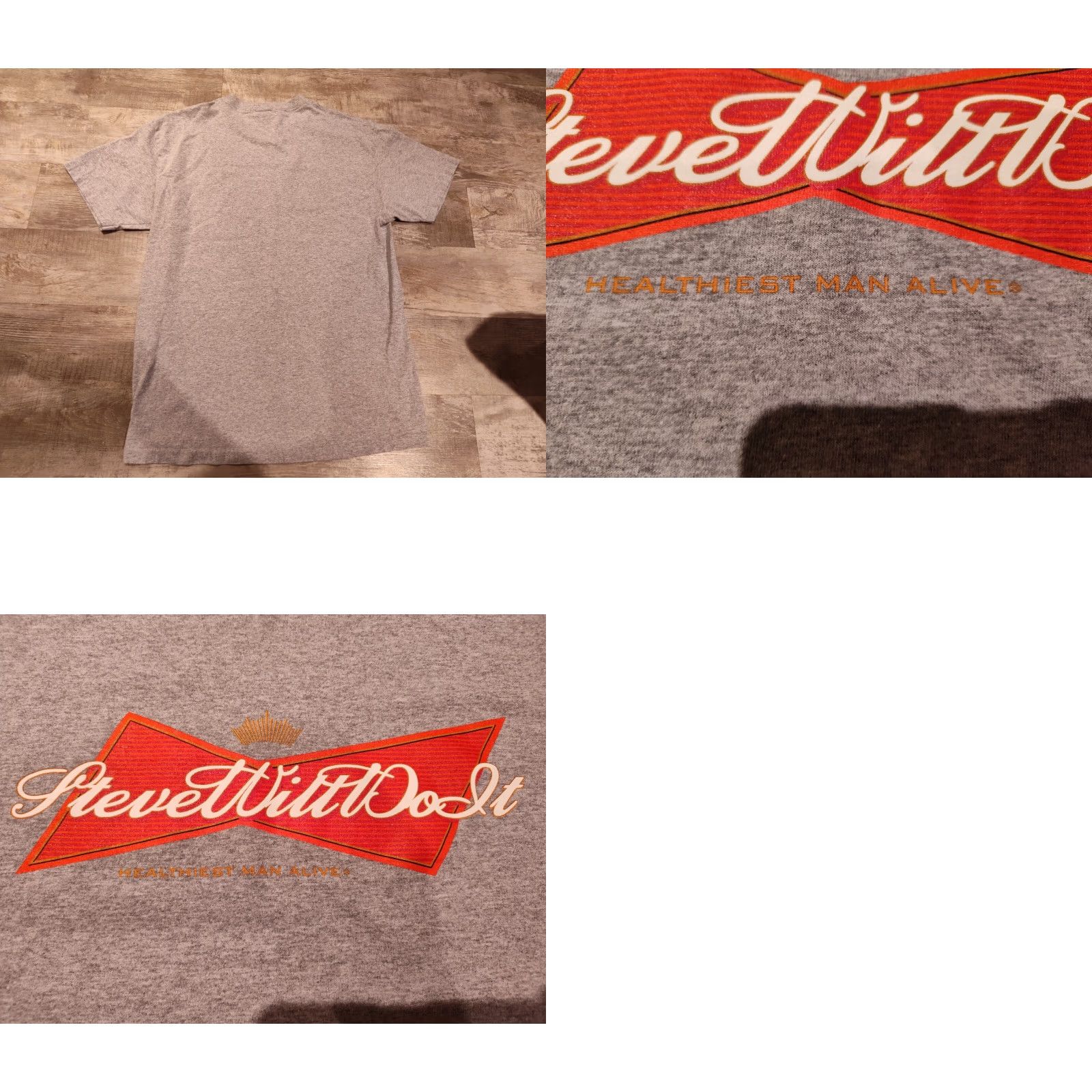 Budweiser Full Send Budweiser Shirt Mens Large Gray Graphic Tee Steve Will Do It Size US L / EU 52-54 / 3 - 8 Thumbnail