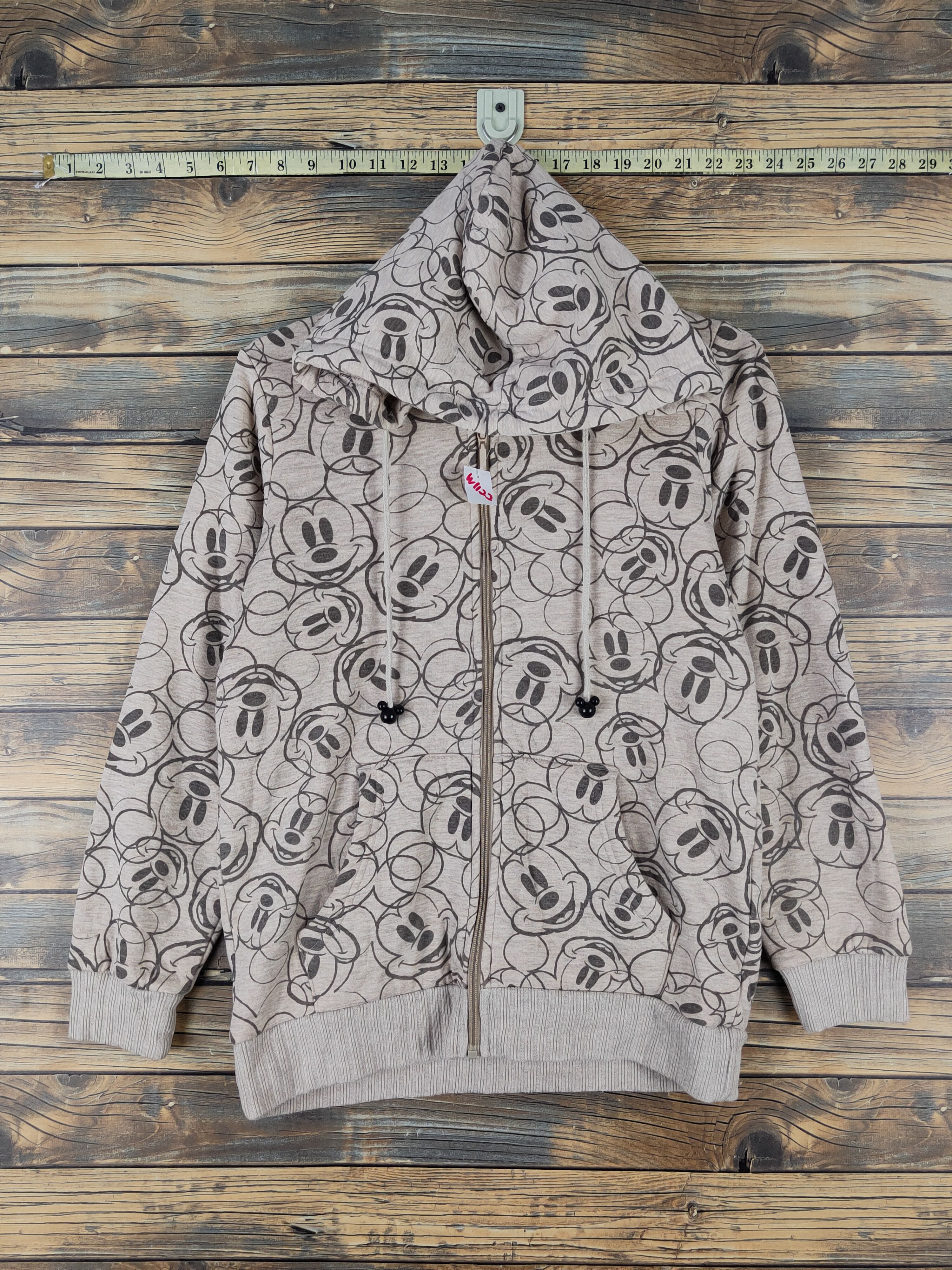 Disney × Japanese Brand × Mickey Mouse Disney Brown Mickey & Minnie Hoodie Sweatshirts #W111122 Size M / US 6-8 / IT 42-44 - 1 Thumbnail