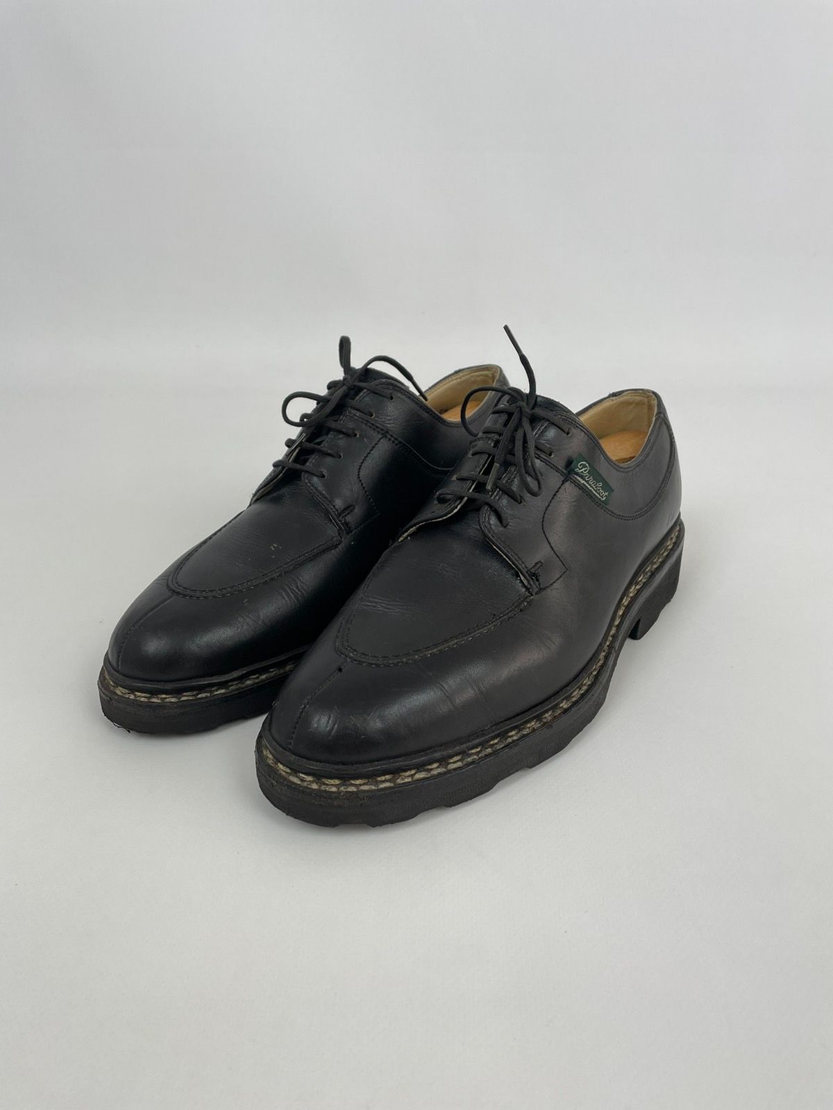 Vintage Paraboot Avignon Griff II Leather Split Toe Derby Shoes