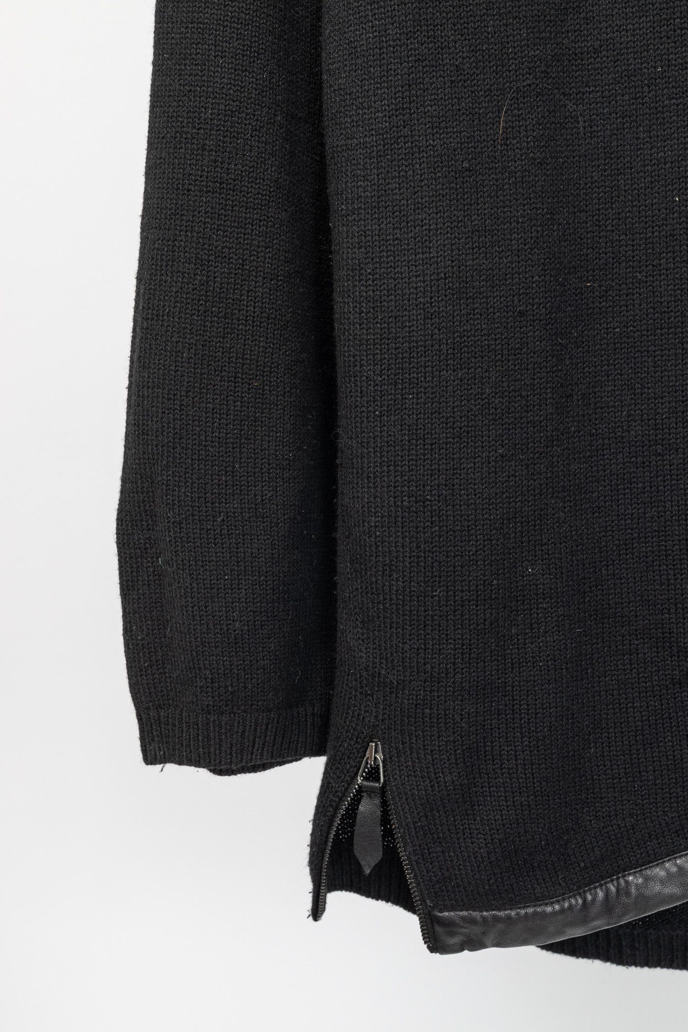 Annette Gortz Annette Gortz AW10 Fero Cotton & Wool Leather-Trim Sweater Size M / US 6-8 / IT 42-44 - 6 Thumbnail