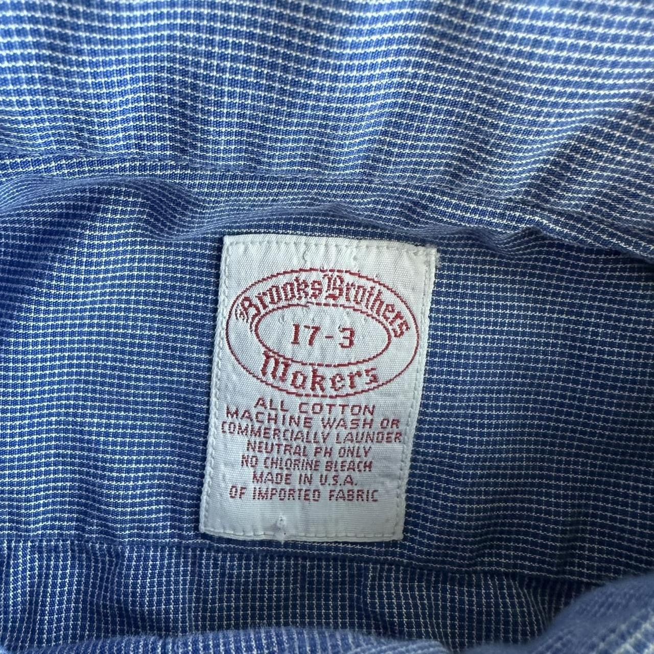 Brooks Brothers Vintage Brooks Brothers Shirt Mens 17-3 Blue Button 90s USA Size US XL / EU 56 / 4 - 8 Thumbnail