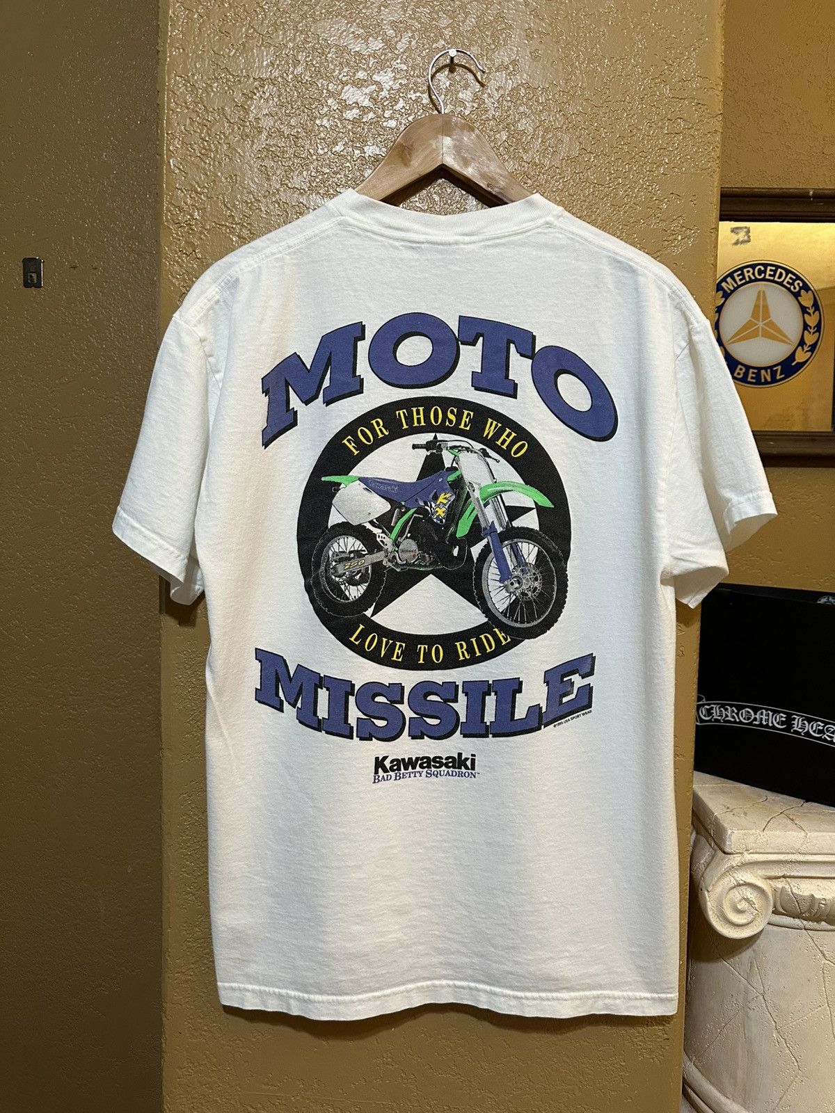 Vintage 1995 Kawasaki Bad Betty Squadron T Shirt