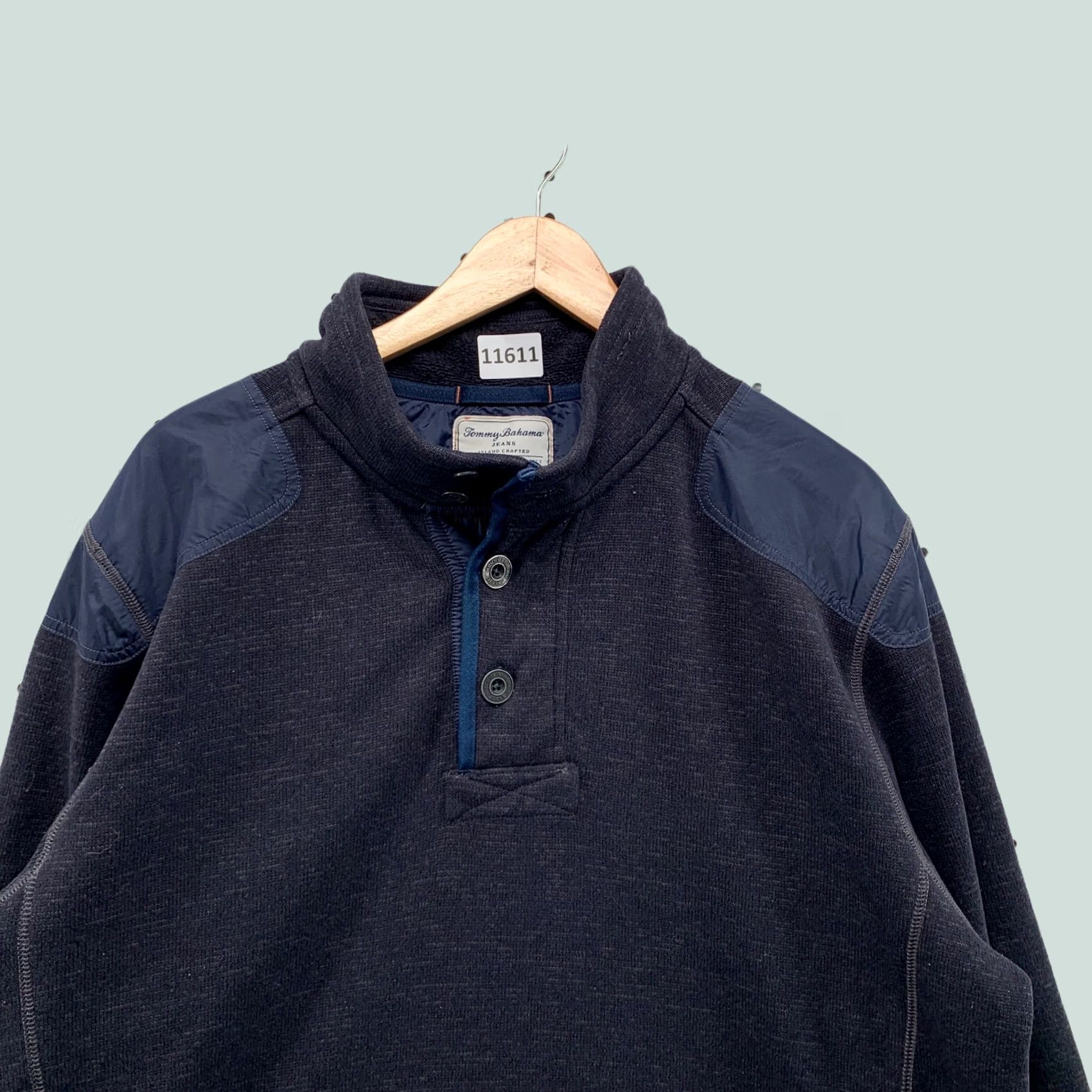Tommy Bahama Tommy Bahama Sweater XL Gray Fleece 1/4 Button Pullover Mens Casual Size US XL / EU 56 / 4 - 1 Thumbnail
