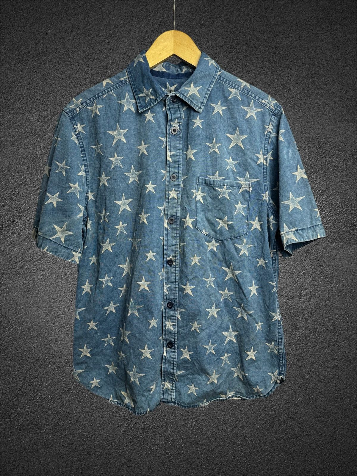 Japanese Brand Japanese Stars Button Shirt Denim Hysteric Styled Size US L / EU 52-54 / 3 - 1 Thumbnail