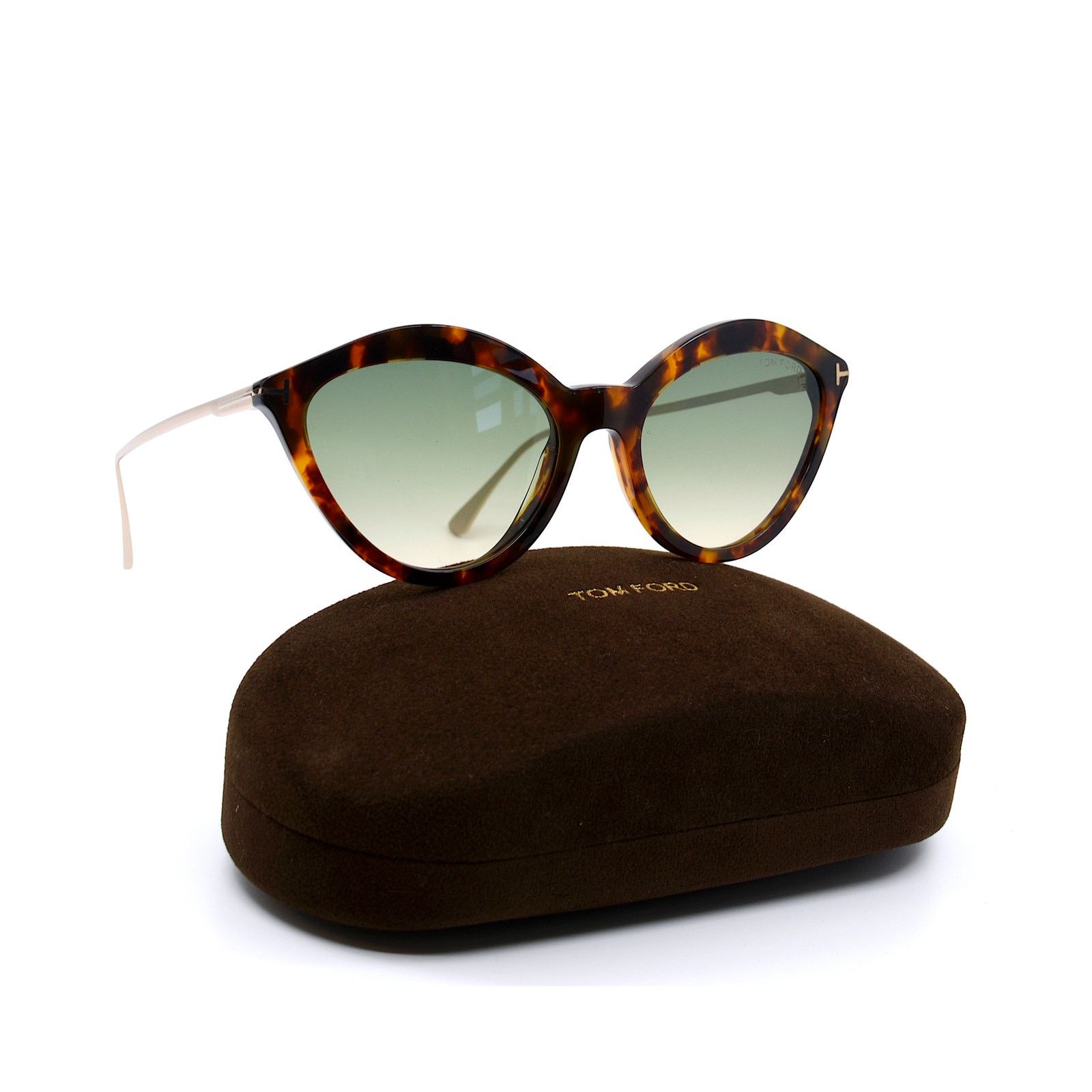Tom Ford TOM FORD CHLOE TF663/S 55P HAVANA GREEN GRADIENT SUNGLASSES Size ONE SIZE - 5 Thumbnail