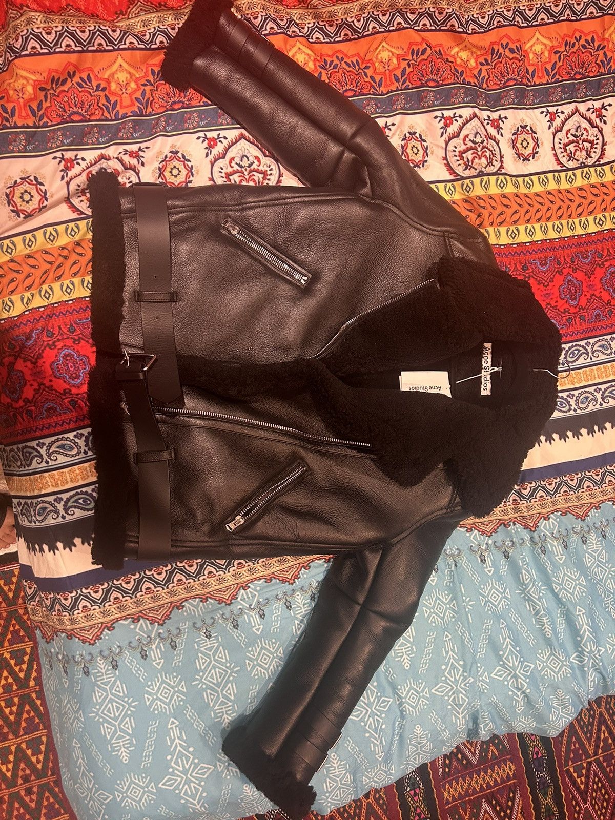 Acne Studios Acne Studio Shearling Leather Jacket Size XL / US 12-14 / IT 48-50 - 2 Thumbnail