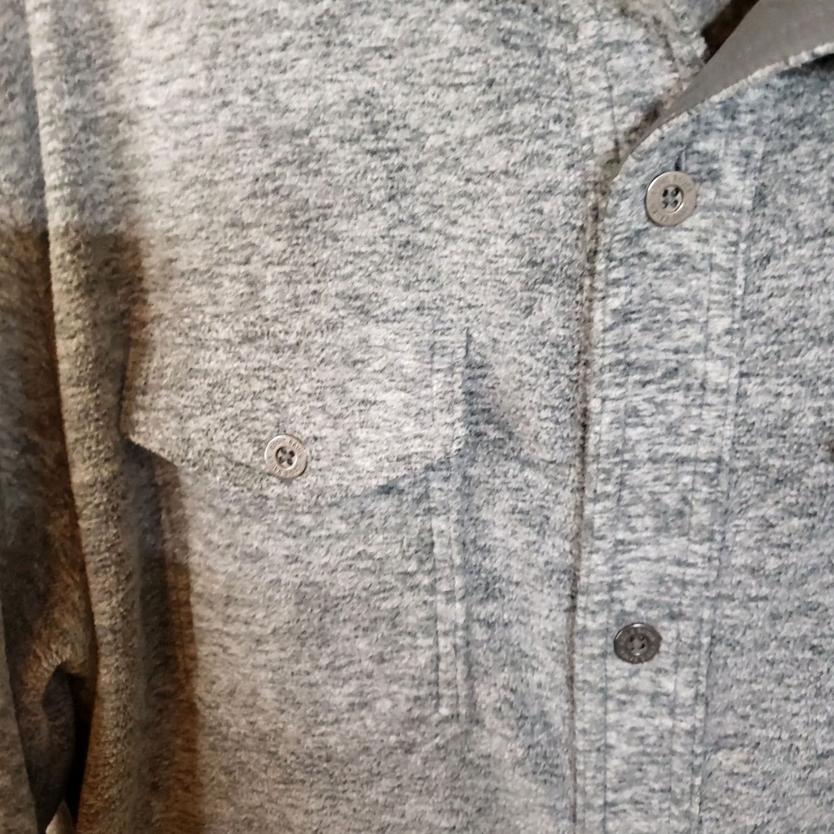 Eddie Bauer VINTAGE Eddie Bauer Shirt Mens LT Tall Gray Fleece Button Front Shirt Shacket Size US L / EU 52-54 / 3 - 6 Thumbnail