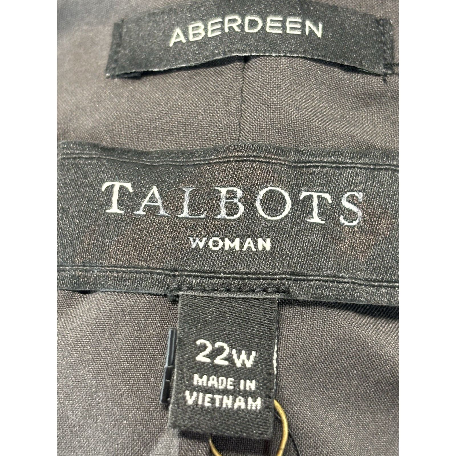 Talbots NEW Talbots Plus Size 22W Aberdeen Herringbone Blazer Jacket Black White Career Womens Size 3XL / US 20-22 - 7 Thumbnail