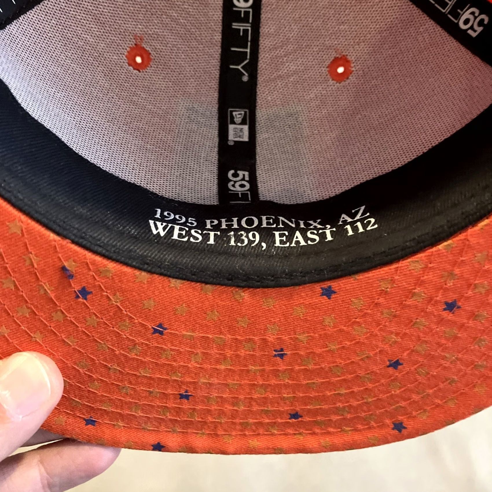 New Era VINTAGE New Era PHOENIX SUNS 1995 ALL STAR GAME Hat 7 1/4 Orange Mens Stars Baseball Cap NWOT RARE Size ONE SIZE - 8 Thumbnail