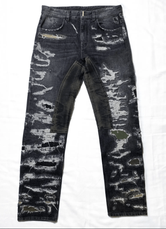 パンツ Givenchy 23ss Distressed Patched Denim Givenchy Distressed Patchwork Jeans | Grailed